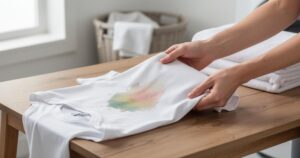 Lire la suite à propos de l’article Tache de teinture sur linge blanc : 5 produits miracles pour enlever les colorants